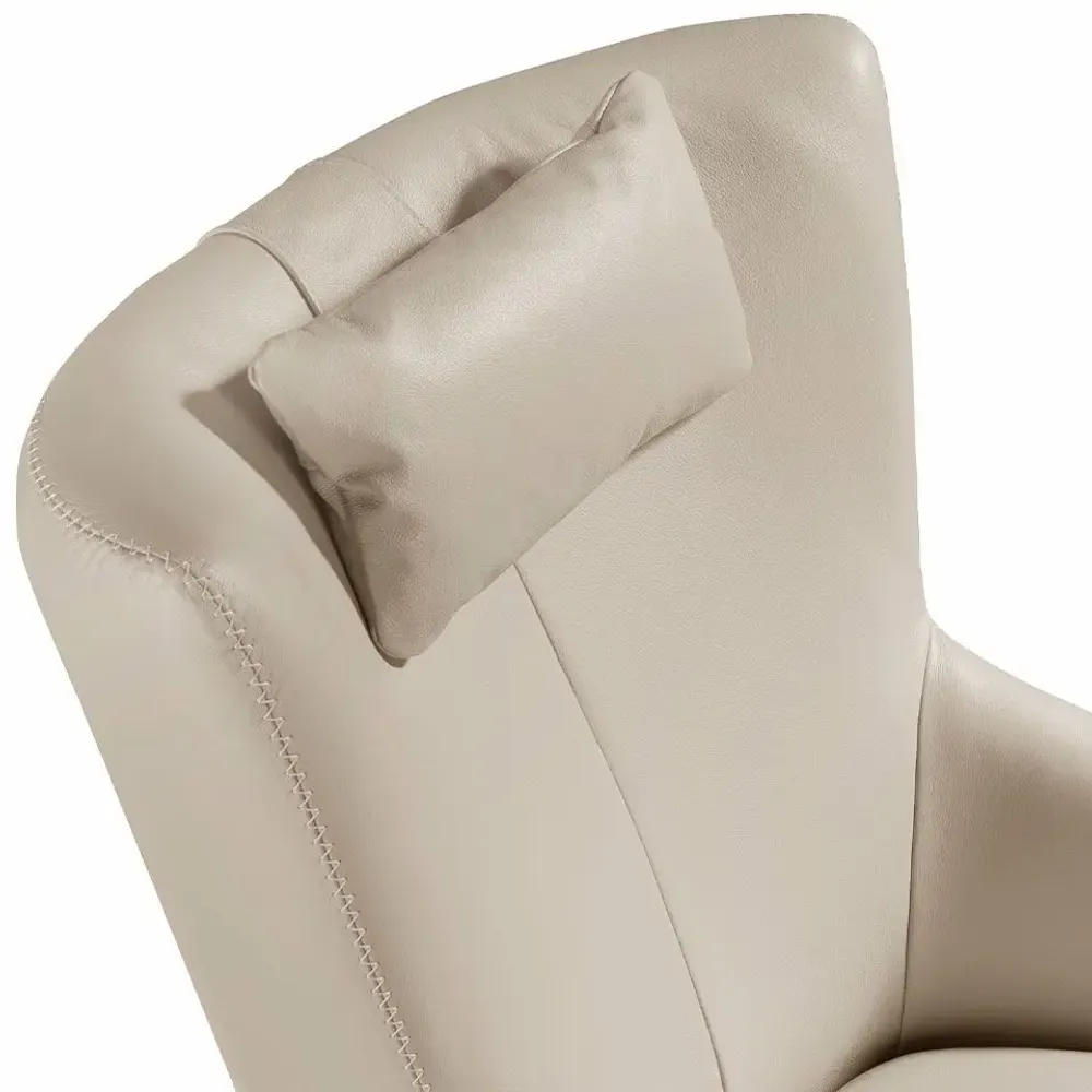 Fauteuils - Fauteuil pivotant en cuir avec coussin amovible - ANGEL CERDÁ