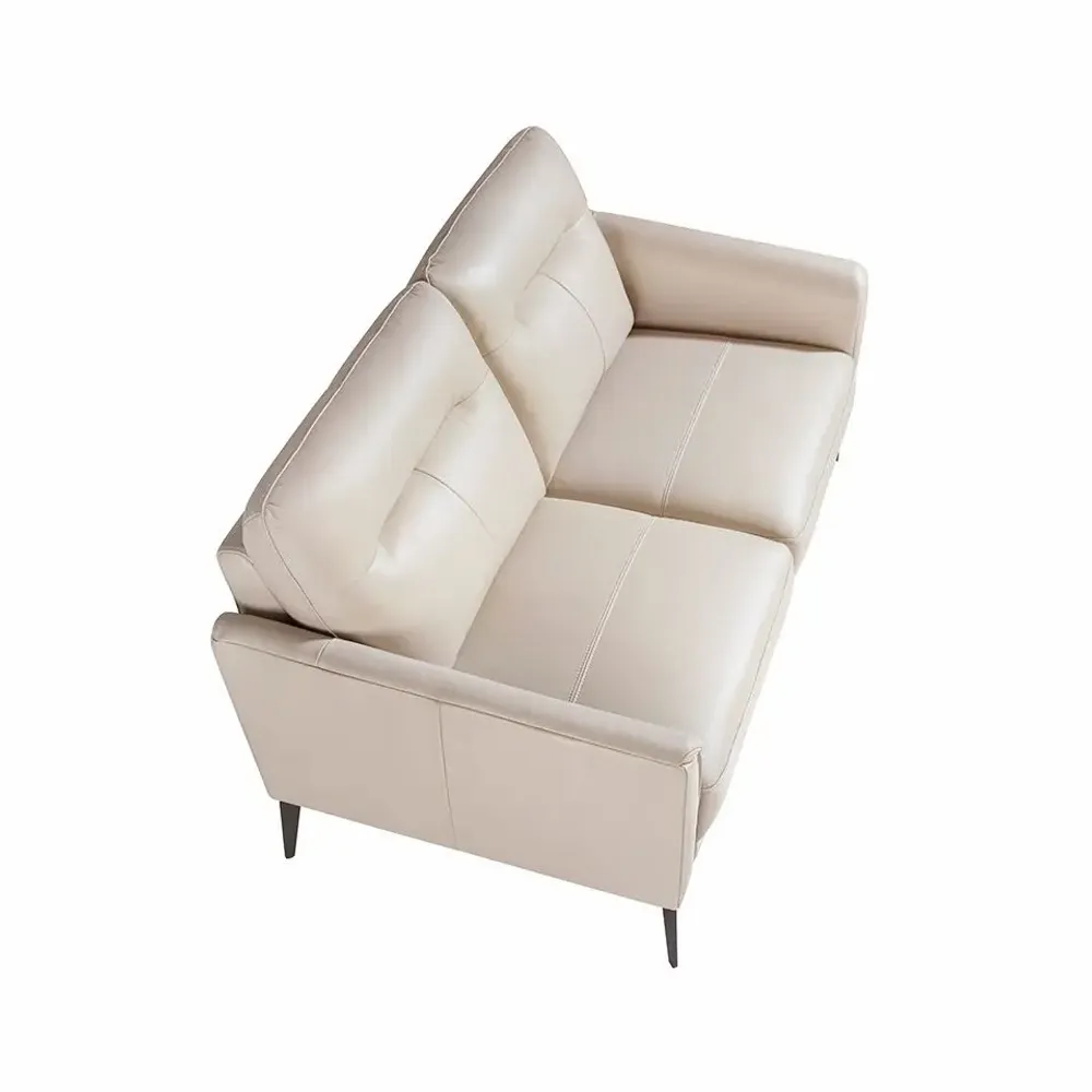 Sofas - 2 seater sofa upholstered in gray taupe leather - ANGEL CERDÁ