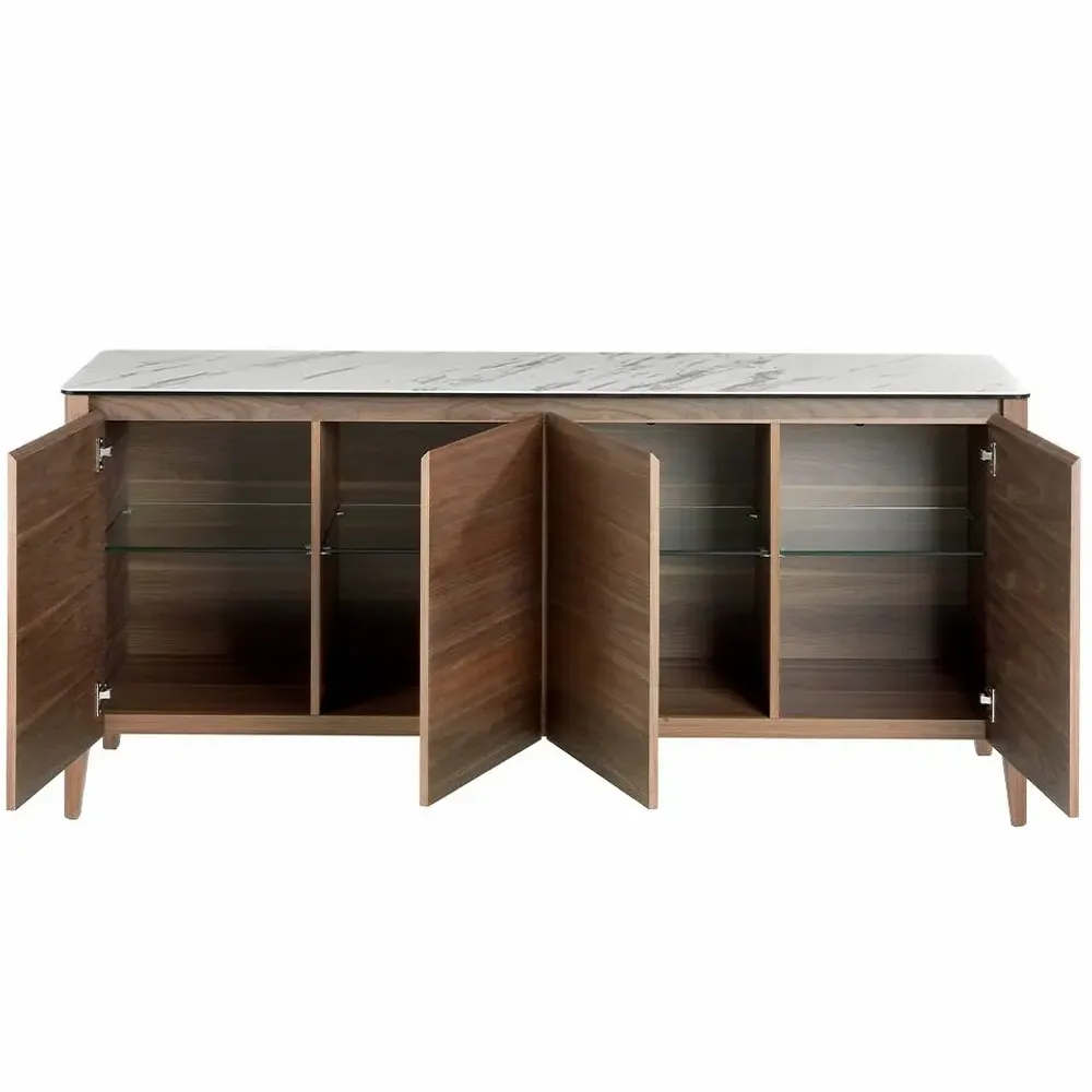 Sideboards - Porcelain and walnut sideboard - ANGEL CERDÁ
