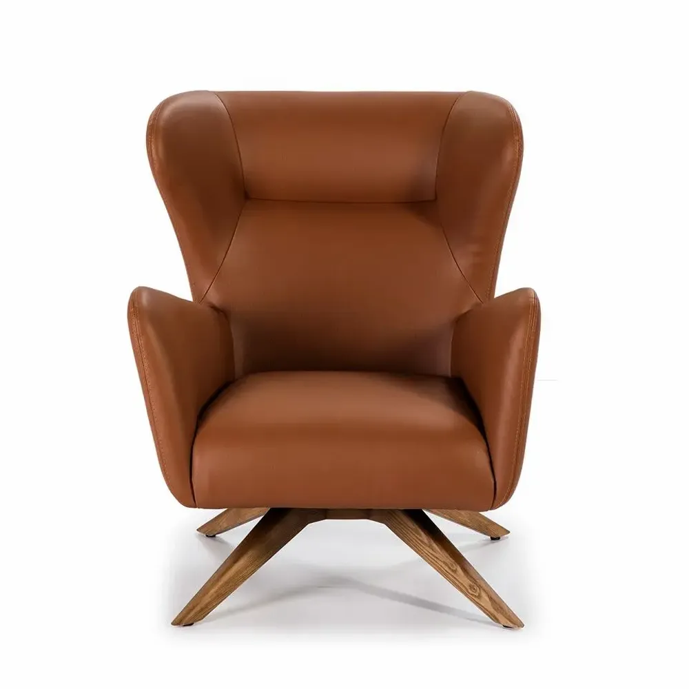 Fauteuils - Fauteuil pivotant rembourré en similicuir - ANGEL CERDÁ
