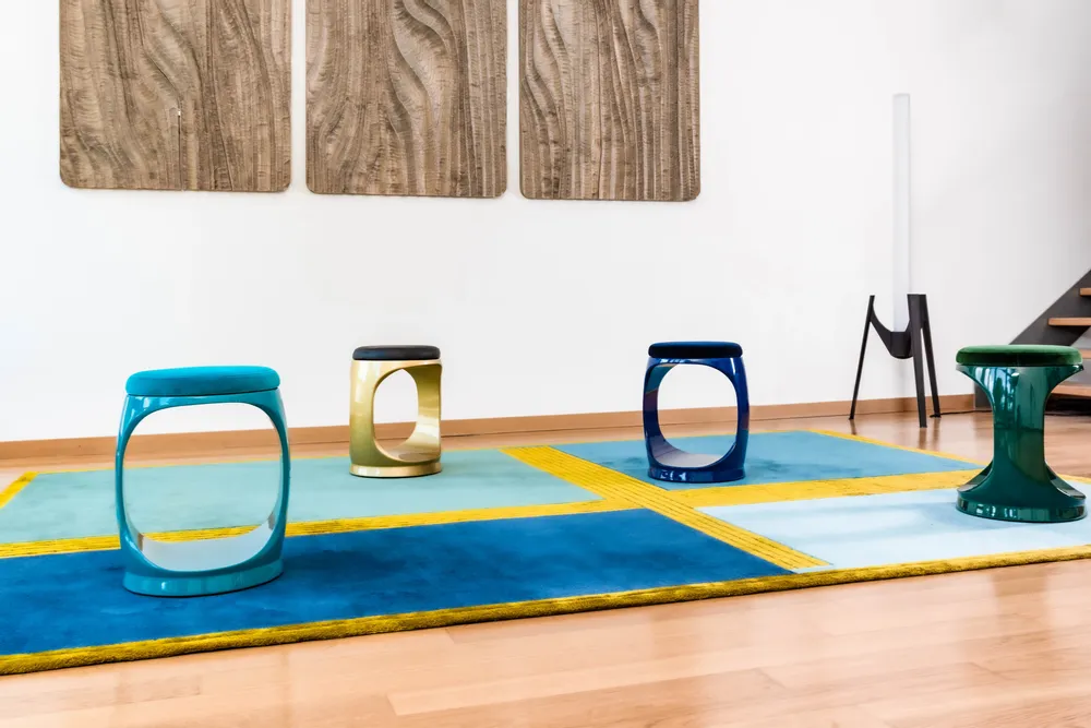 Chairs - Signet Ring Stool I Turquoise - SOFTICATED