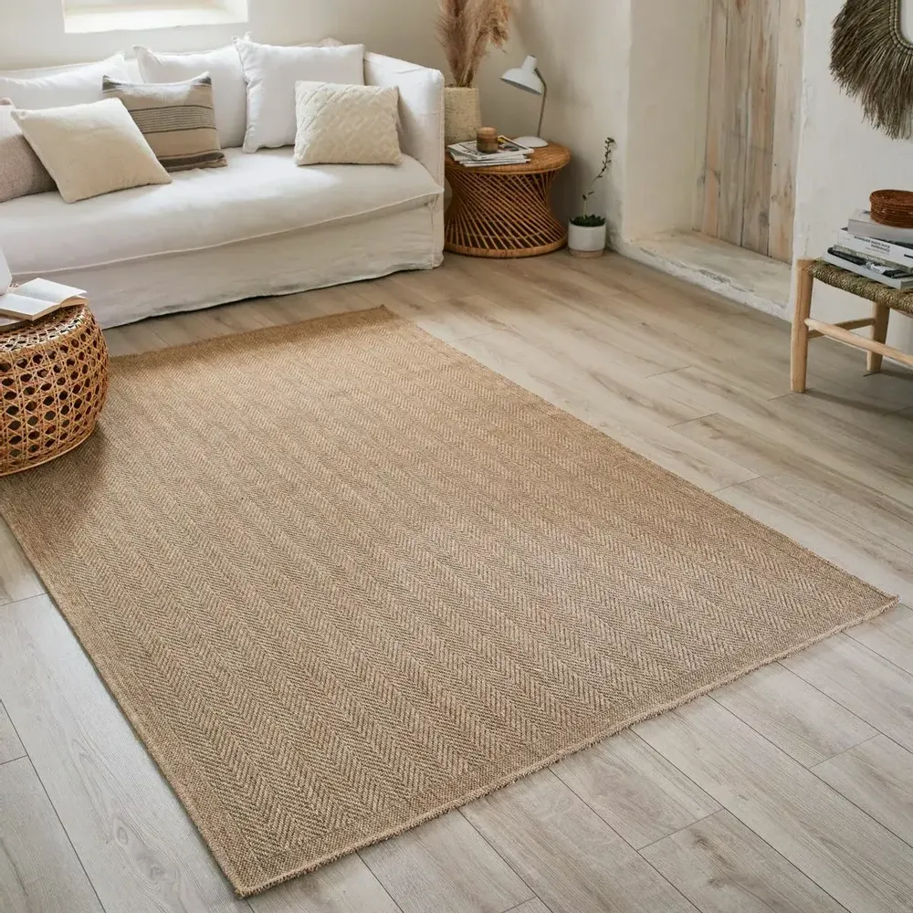 Other caperts - Beige Jute-Effect Indoor/Outdoor Rug - NAZAR RUGS