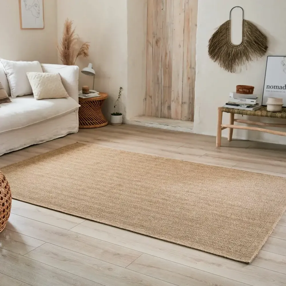 Other caperts - Beige Jute-Effect Indoor/Outdoor Rug - NAZAR RUGS