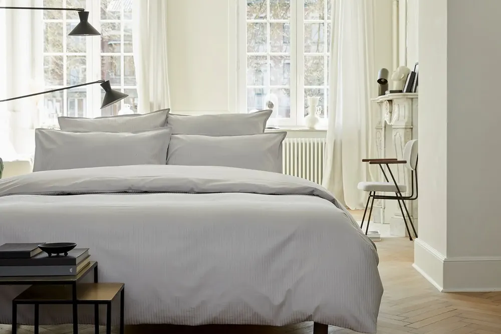 Bed linens - Grand Hotel Argent - Satin Jacquard Bed Set - COUCKE