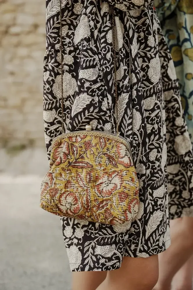 Leather goods - GRANDMOTHER BAG IN KANTHA - CURIOSITY LAB