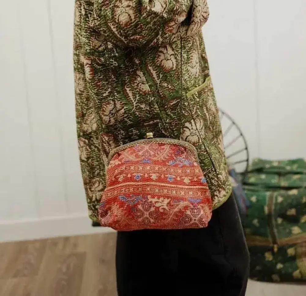 Leather goods - GRANDMOTHER BAG IN KANTHA - CURIOSITY LAB