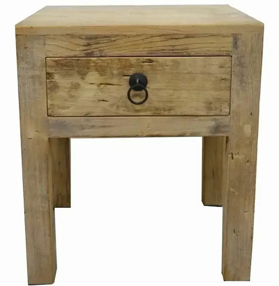Night tables - Natural side table with drawer - PAGODA INTERNATIONAL