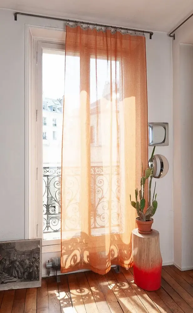 Rideaux et voilages - BRISE Voilage 140x280 cm AMBRE - EN FIL D'INDIENNE...