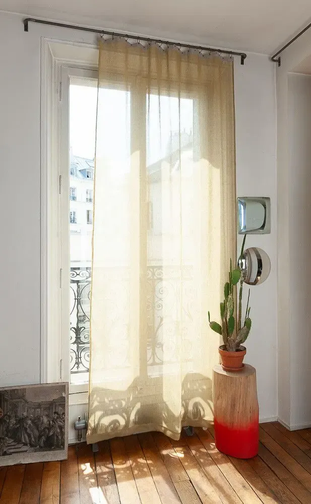 Curtains and window coverings - Brise Voil 140X280 Cm Gold - EN FIL D'INDIENNE...