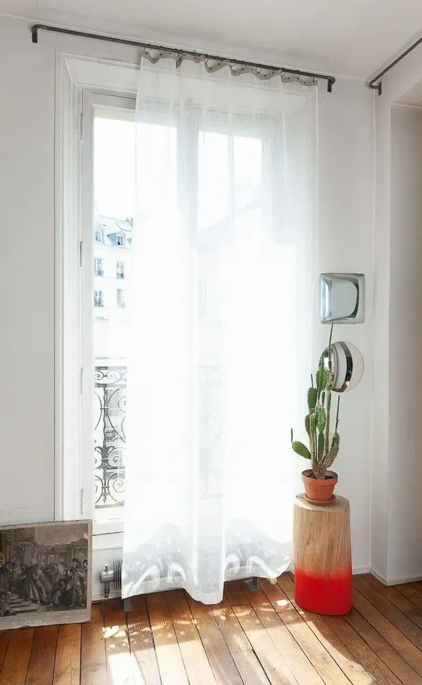 Rideaux et voilages - BRISE Voilage 140x280 cm IVOIRE - EN FIL D'INDIENNE...