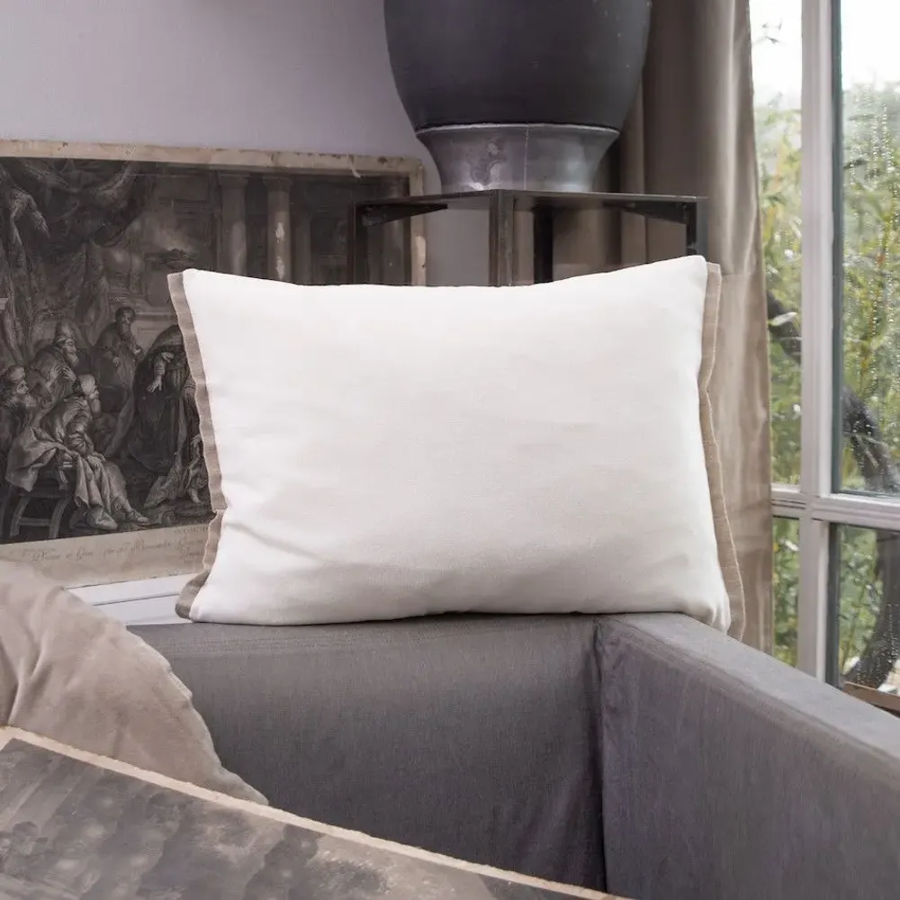 Fabric cushions - Medicis Cushion Cover 40X55Cm Medicis Ecru - EN FIL D'INDIENNE...