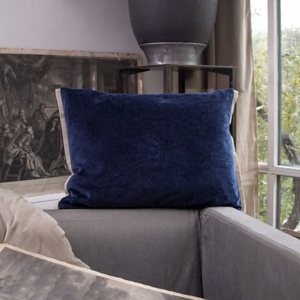 Coussins textile - MEDICIS coussin 40x55cm housse MEDICIS MARINE - EN FIL D'INDIENNE...