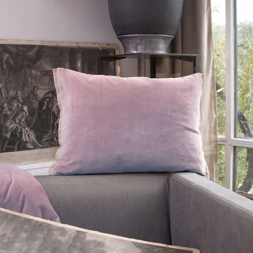 Fabric cushions - Medicis Cushion Cover 40X55Cm Medicis Mauve - EN FIL D'INDIENNE...