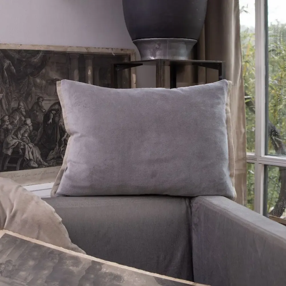 Fabric cushions - Medicis Cushion Cover 40X55Cm Medicis Souris - EN FIL D'INDIENNE...