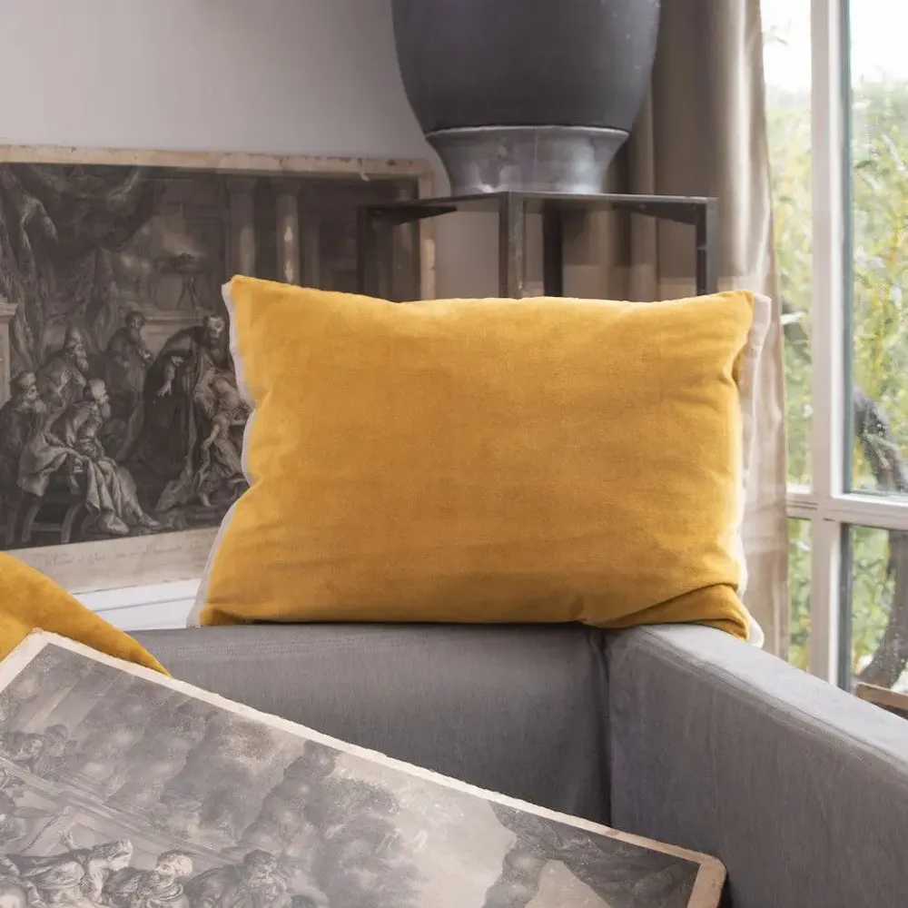 Fabric cushions - MEDICIS Cushion cover 40x55cm MEDICIS TABAC - EN FIL D'INDIENNE...