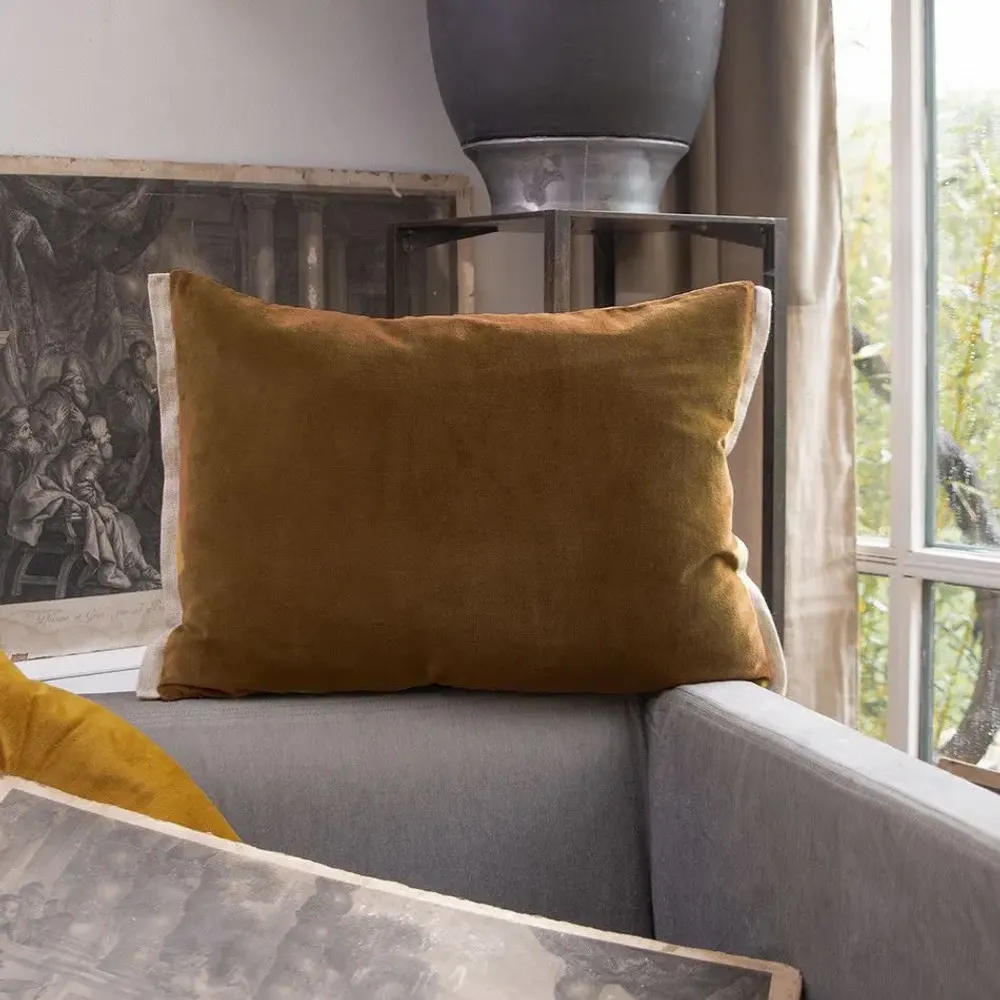 Fabric cushions - Medicis Cushion Cover 40X55Cm Medicis Taupe - EN FIL D'INDIENNE...