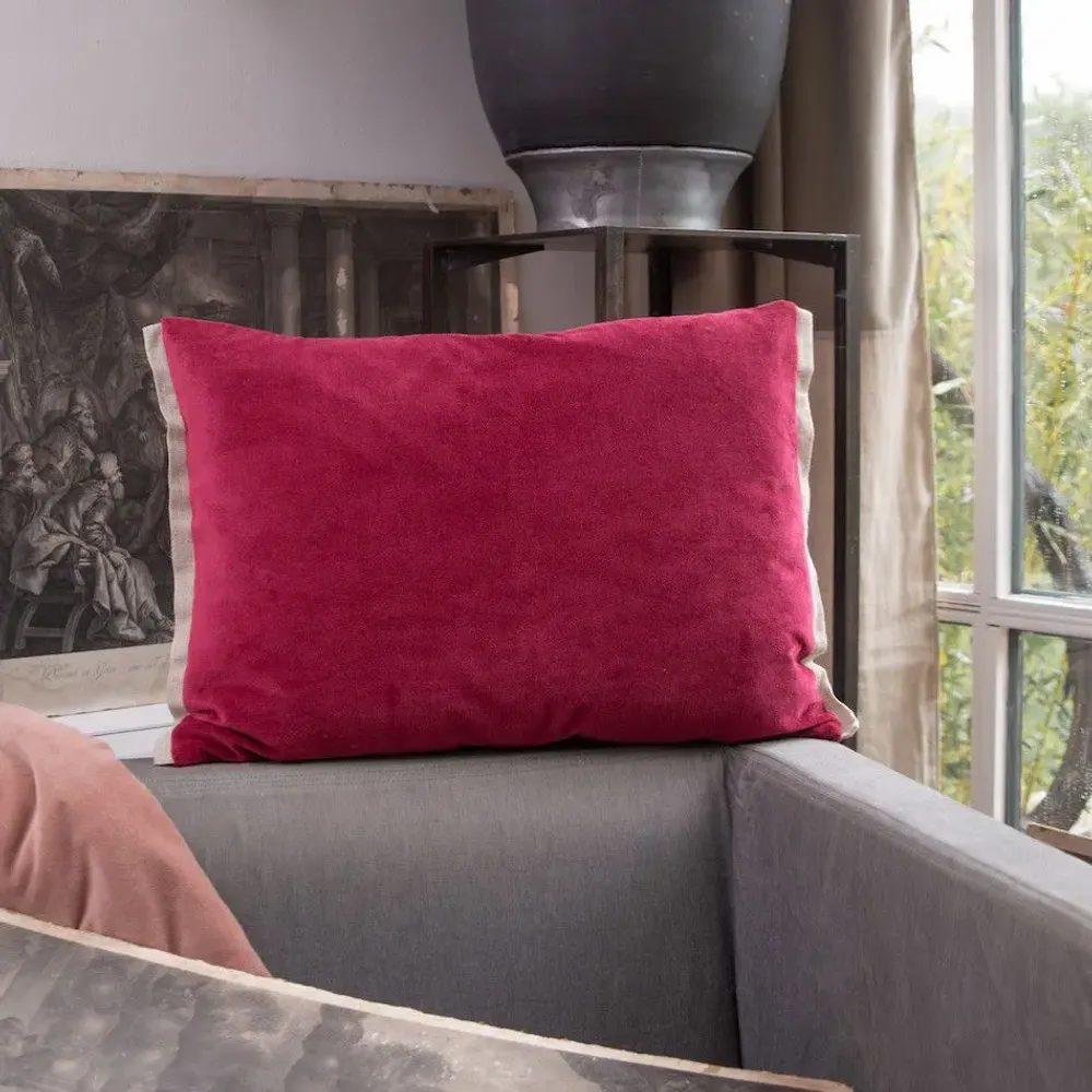 Coussins textile - MEDICIS coussin 40x55cm housse MEDICIS TERRE ROUGE - EN FIL D'INDIENNE...