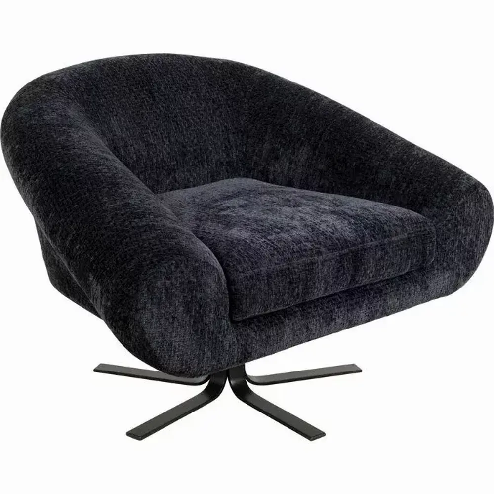 Armchairs - Swivel Armchair Ciao Midnight - KARE DESIGN