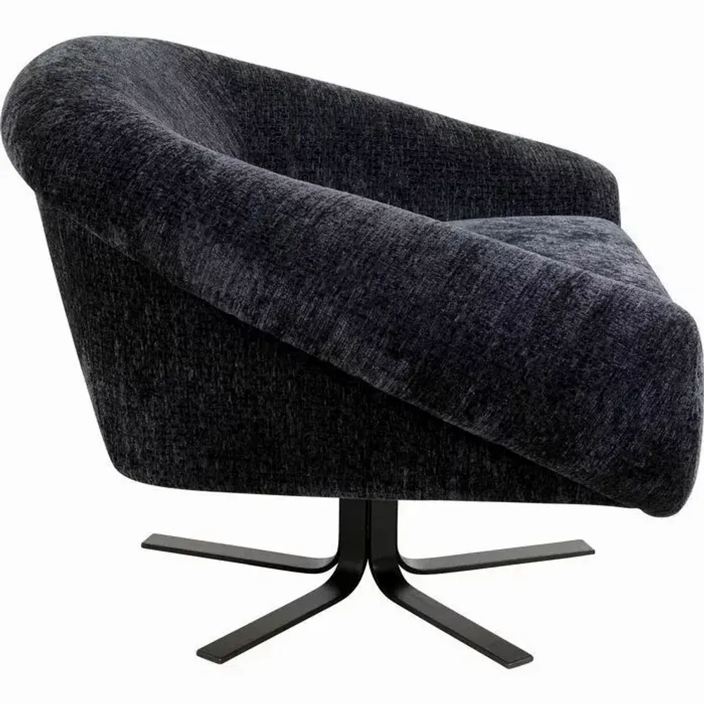 Armchairs - Swivel Armchair Ciao Midnight - KARE DESIGN