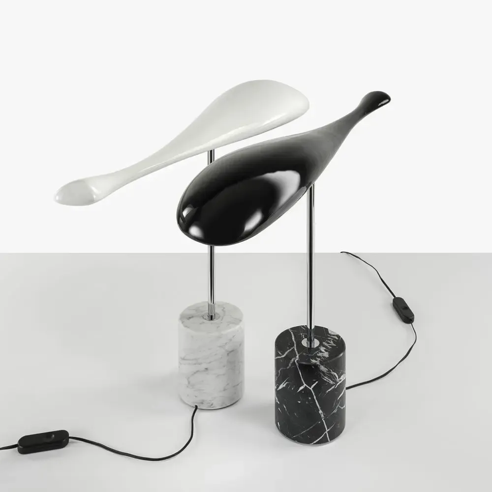 Lampes de table - Lampe de table et de bureau Flying Fish - Blanche - SOFTICATED