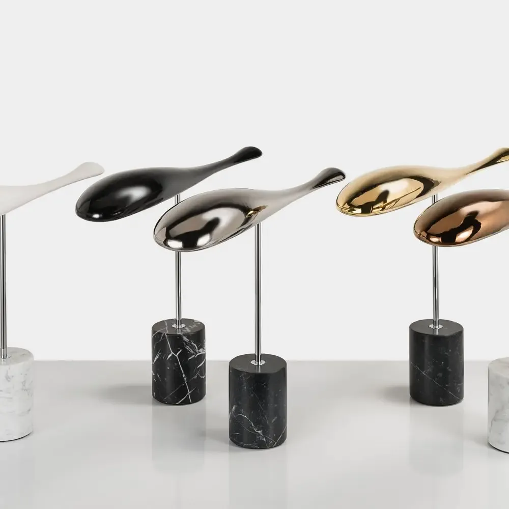 Table lamps - Flying Fish Table and Desk Lamp - Gold - SOFTICATED