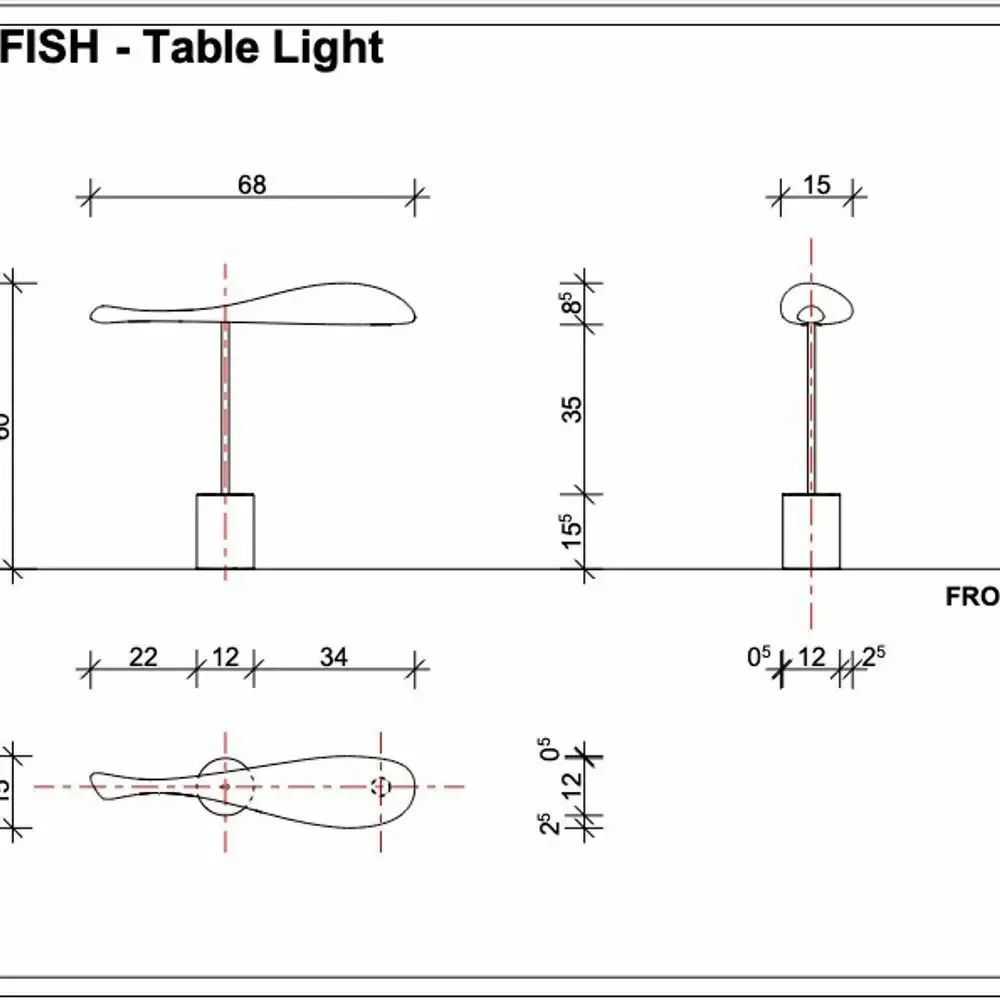 Table lamps - Flying Fish Table and Desk Lamp - Gold - SOFTICATED