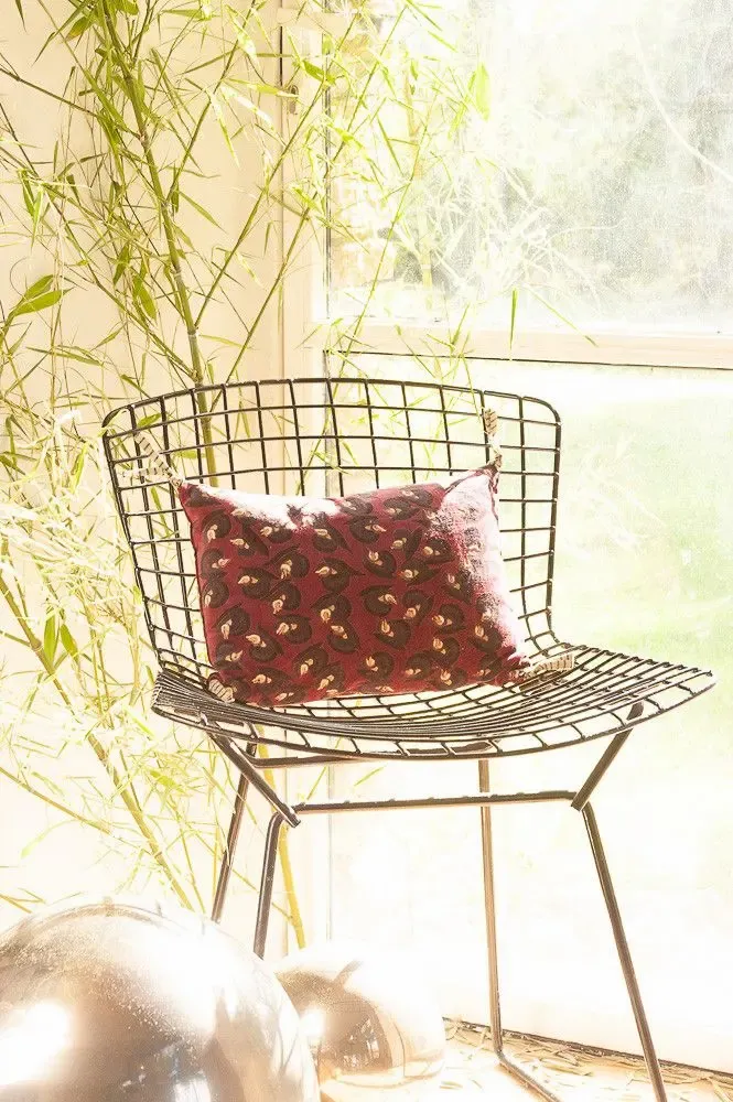 Homewear textile - ART DECO Housse de Coussin 25x35 cm - EN FIL D'INDIENNE...