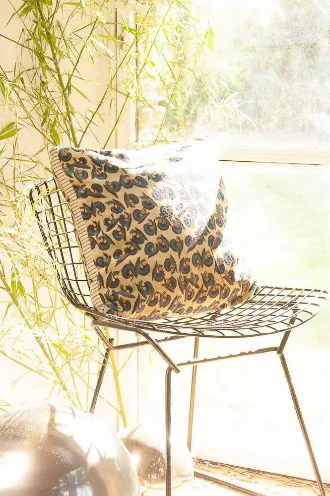 Homewear textile - ART DECO Housse de coussin 45x45 cm - EN FIL D'INDIENNE...