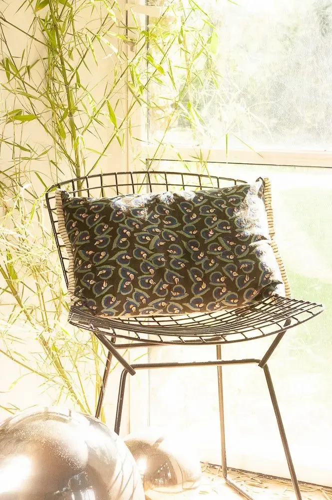 Fabric cushions - ART DECO Cushion cover 35x50 cm - EN FIL D'INDIENNE...