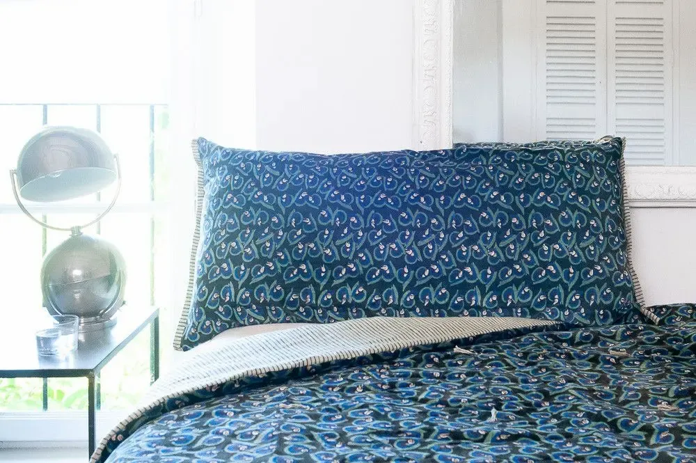 Bed linens - Art Deco Cushion Cover 50X100 Cm - EN FIL D'INDIENNE...