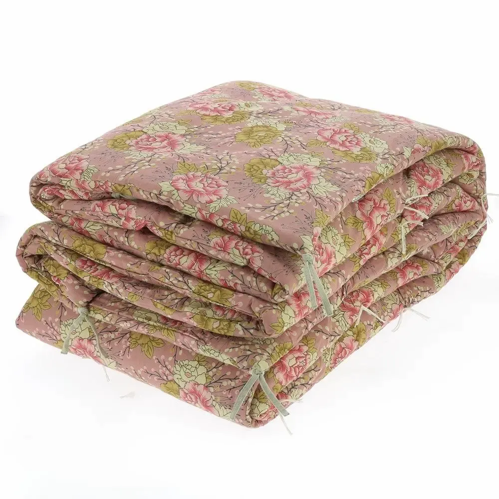 Linge de lit - BLOOM Plaid 140x240 cm TERRACOTTA - EN FIL D'INDIENNE...