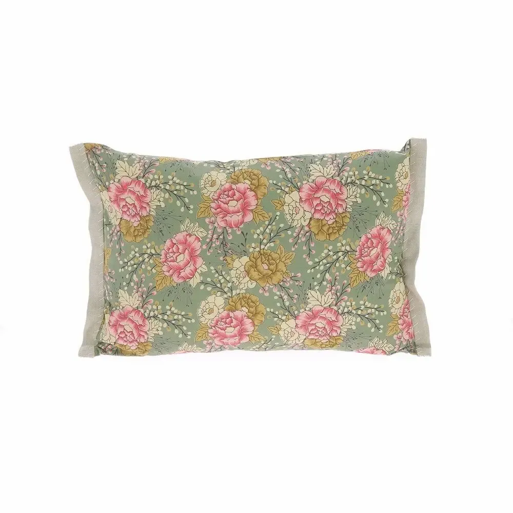 Fabric cushions - BLOOM Cushion cover 35X50 cm BLOOM CELADON - EN FIL D'INDIENNE...