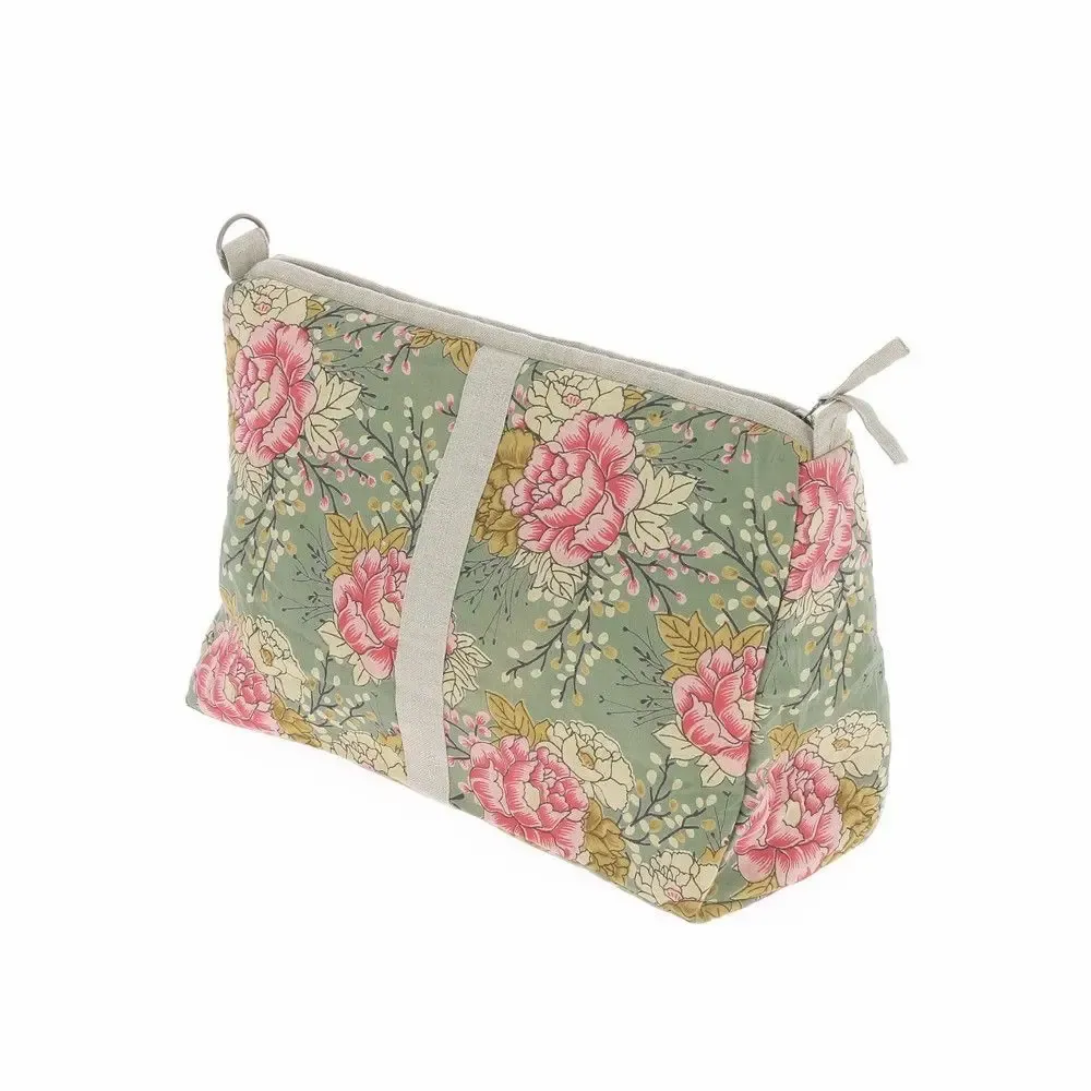 Homewear textile - BLOOM Trousse de toilette XL 34x22x15 cm CELADON - EN FIL D'INDIENNE...