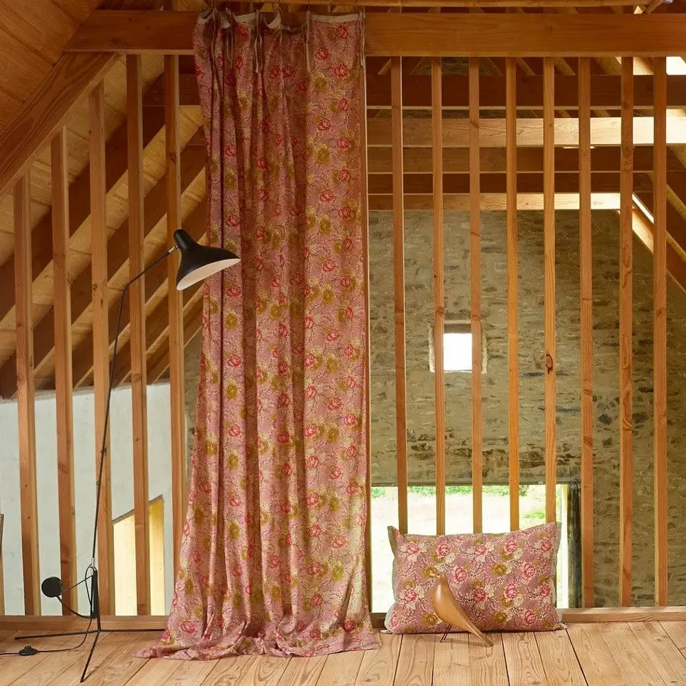 Rideaux et voilages - BLOOM Voilage 140x280 cm TERRACOTTA - EN FIL D'INDIENNE...