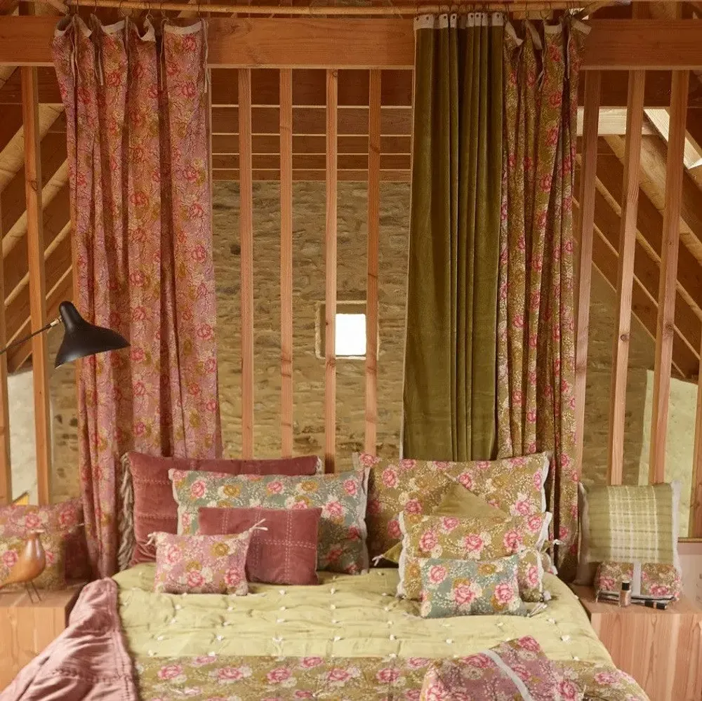 Rideaux et voilages - BLOOM Voilage 140x280 cm TERRACOTTA - EN FIL D'INDIENNE...