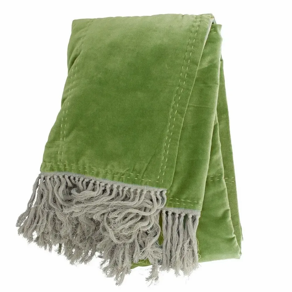 Bed linens - Boho Plaid 130X250 Cm Boho Avocat - EN FIL D'INDIENNE...