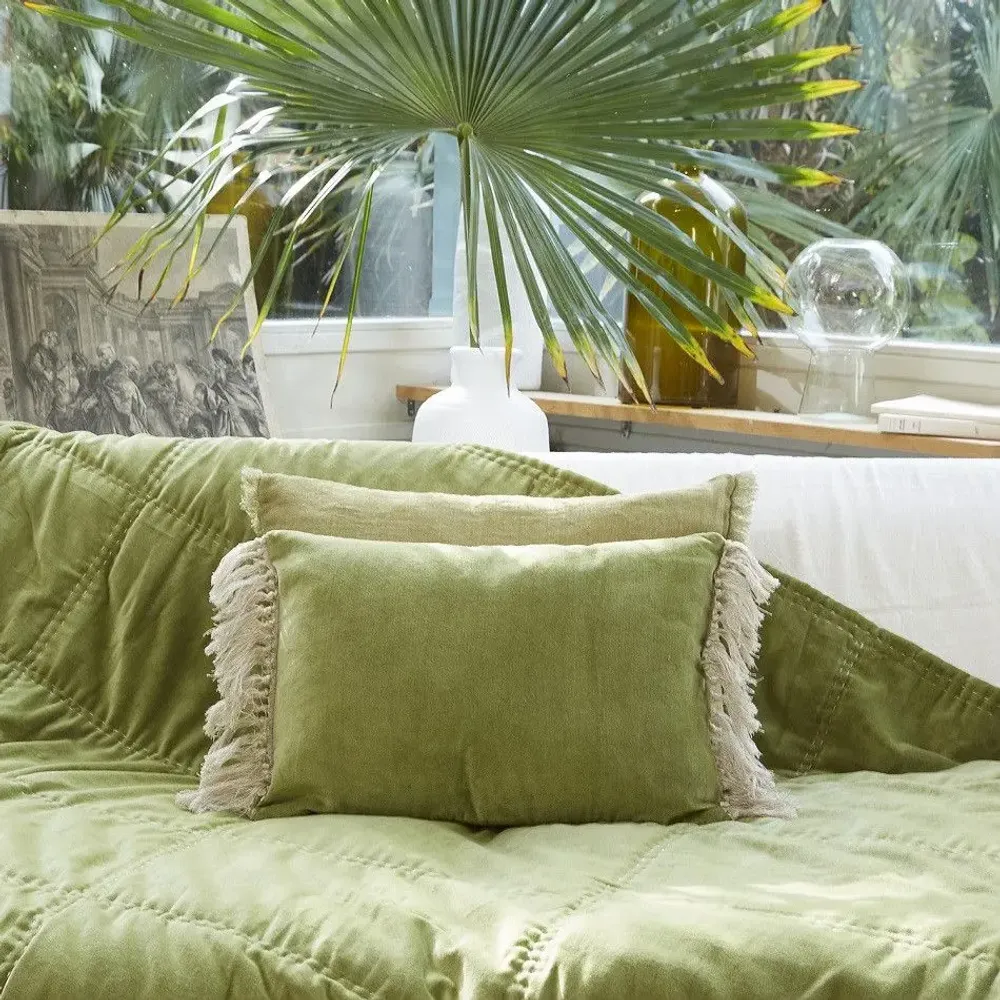 Fabric cushions - Boho Cushion Cover  35X50 Cm - EN FIL D'INDIENNE...