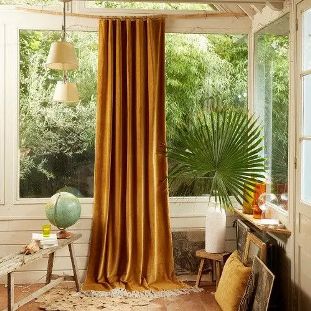 Curtains and window coverings - Boho Curtain 140X300 Cm Boho Tabac - EN FIL D'INDIENNE...
