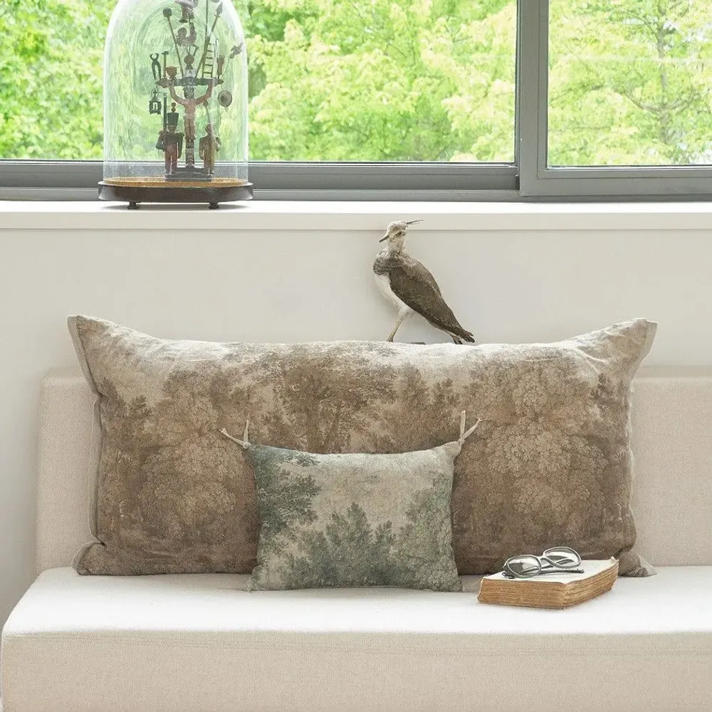 Curtains and window coverings - Campagne Housse De Coussin Imprim E Ananbo 25X35 Cm Campagne Lichen - EN FIL D'INDIENNE...