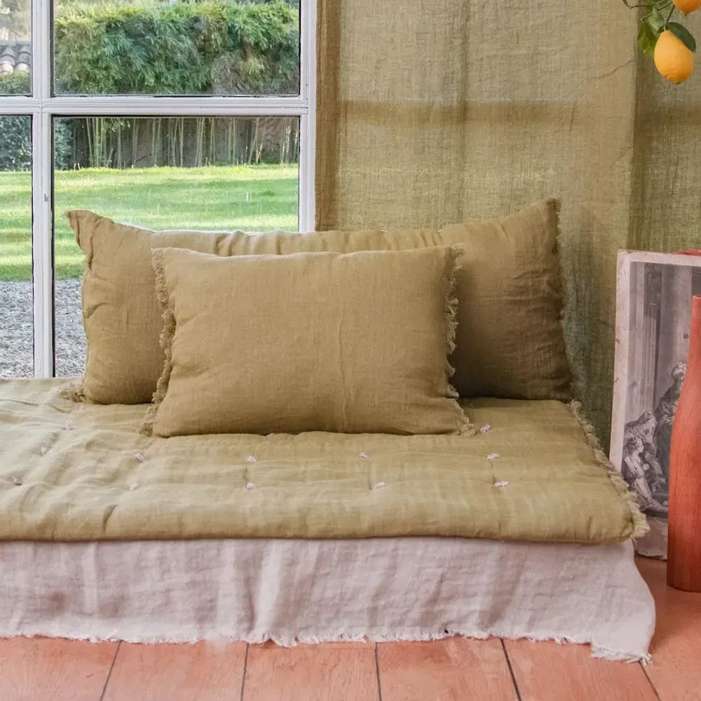 Fabric cushions - Etamine Cushion Cover 40X55 Cm - EN FIL D'INDIENNE...