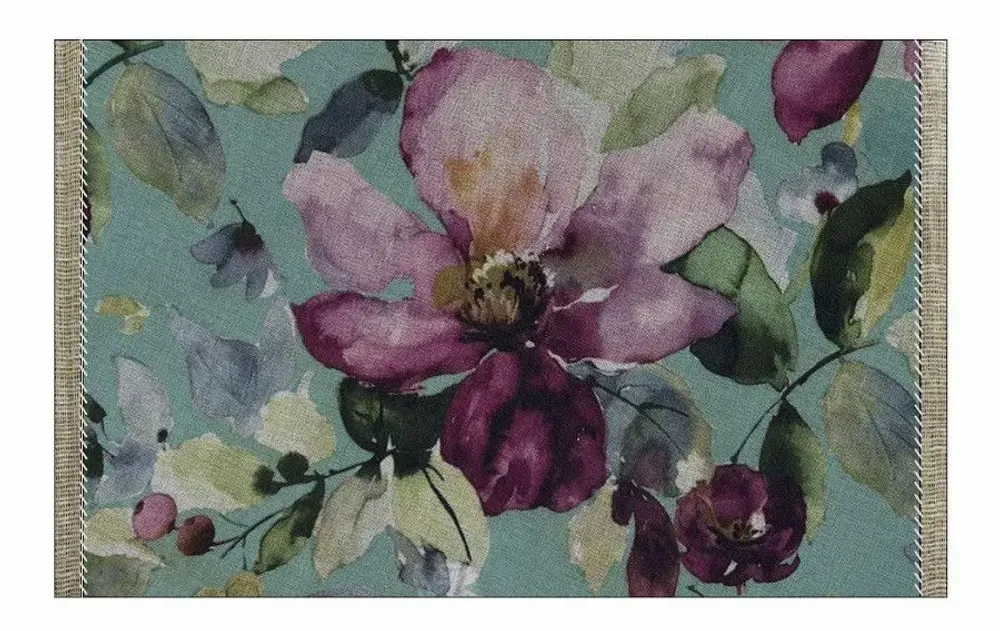 Fabric cushions - FLORA cushion 50x75cm cover FLORA CELADON - EN FIL D'INDIENNE...