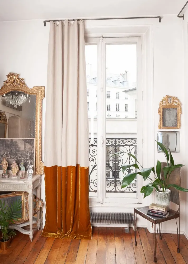 Curtains and window coverings - Fortuna Duo Curtain 140X300 Cm Tabac - EN FIL D'INDIENNE...