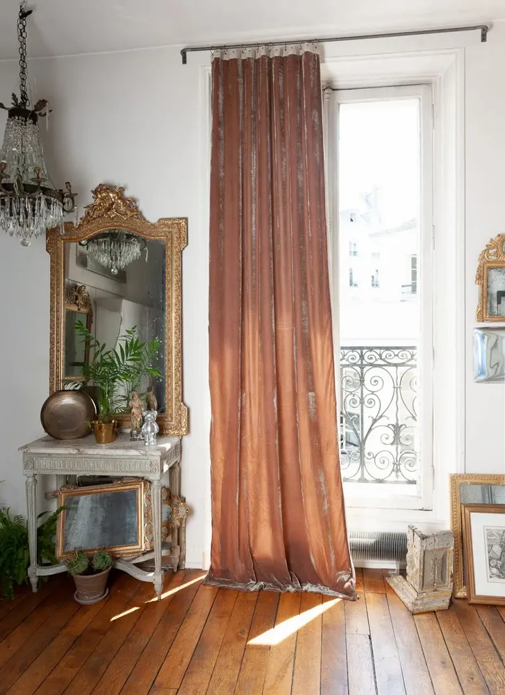 Rideaux et voilages - FORTUNA Rideau 110x300 cm TAUPE - EN FIL D'INDIENNE...