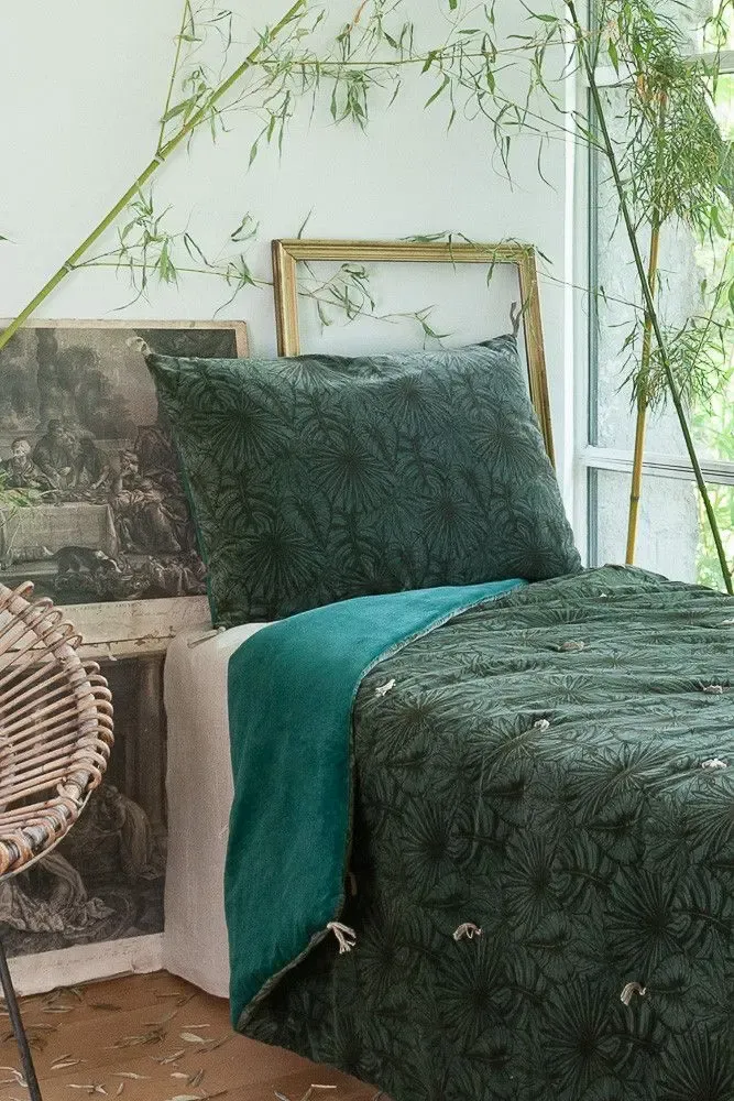 Curtains and window coverings - Goa Quilt 140X220 Cm Celadon - EN FIL D'INDIENNE...