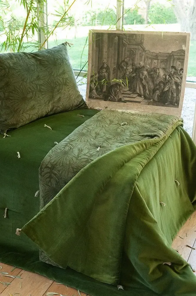 Rideaux et voilages - GOA Bout de lit 90x200 cm OLIVE - EN FIL D'INDIENNE...