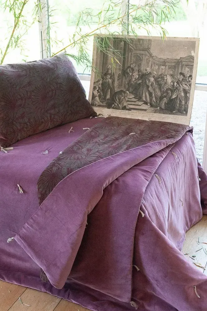 Curtains and window coverings - Goa Sofa Cover 90X200 Cm Rubis - EN FIL D'INDIENNE...