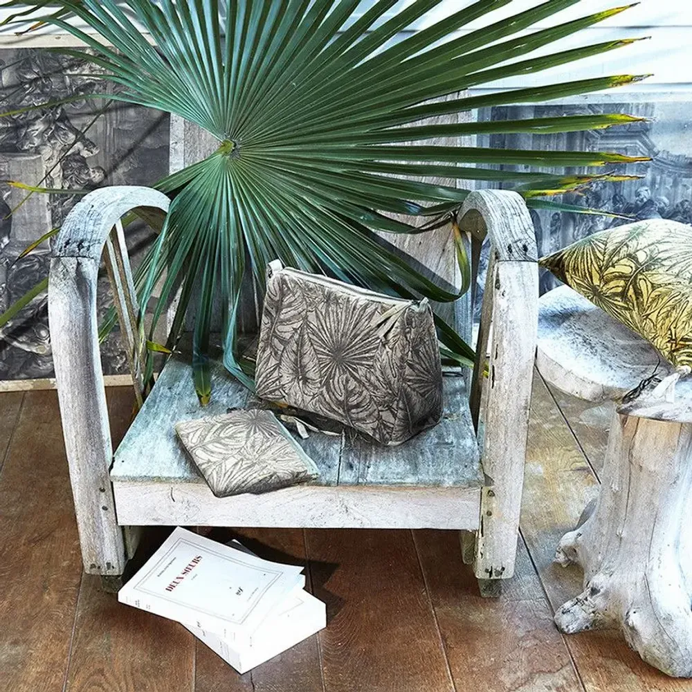 Fabric cushions - Goa Set Of 2 Clutch And Toilet Bags Goa Beige - EN FIL D'INDIENNE...