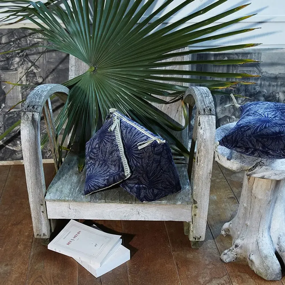 Rideaux et voilages - GOA Set de 2 Trousses plates et de toilette XL GOA PLOMB - EN FIL D'INDIENNE...