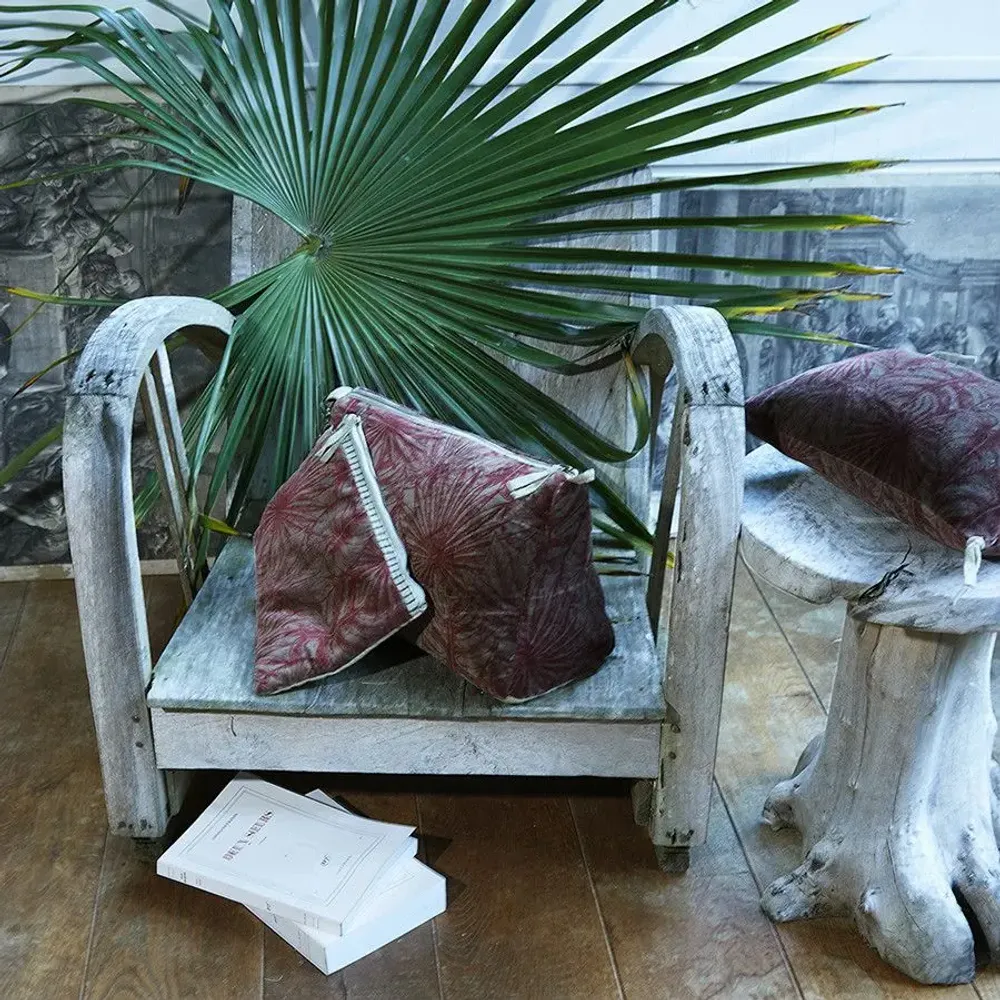 Curtains and window coverings - Goa Set Of 2 Clutch And Toilet Bags Xl Goa Rubis - EN FIL D'INDIENNE...