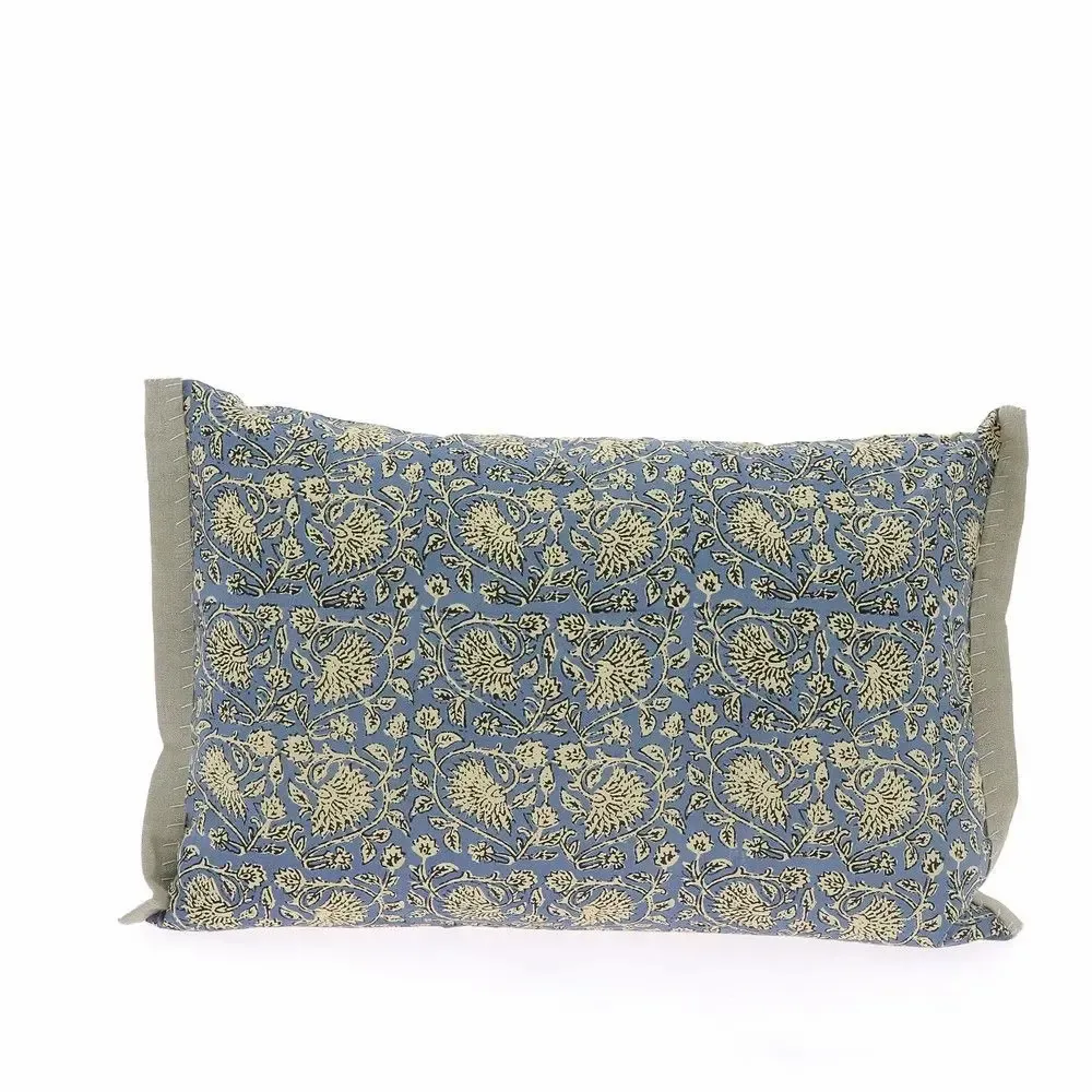 Rideaux et voilages - INDIENNE Housse de coussin 35x50 cm INDIENNE DENIM - EN FIL D'INDIENNE...